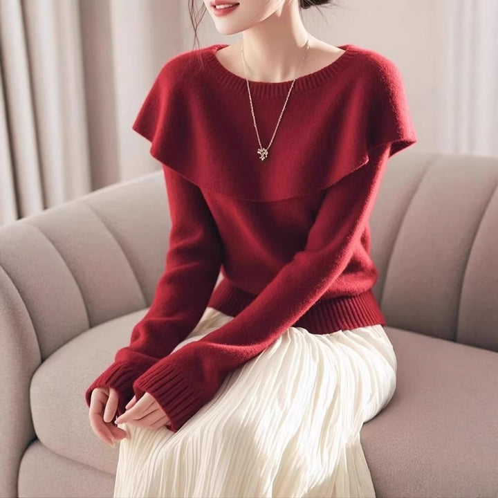 Pull femme avec col châle décontracté Chic & Stil