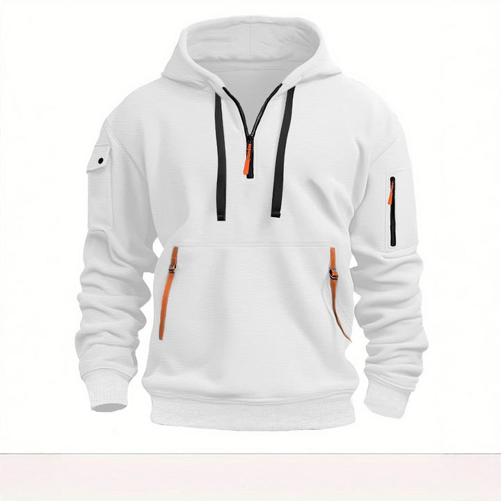 Men's functional hoodie with trendy zip pockets Lune London