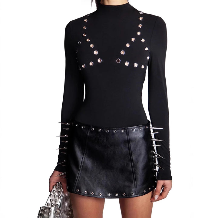 Body for women with decorative studs and long sleeves Chic and Style