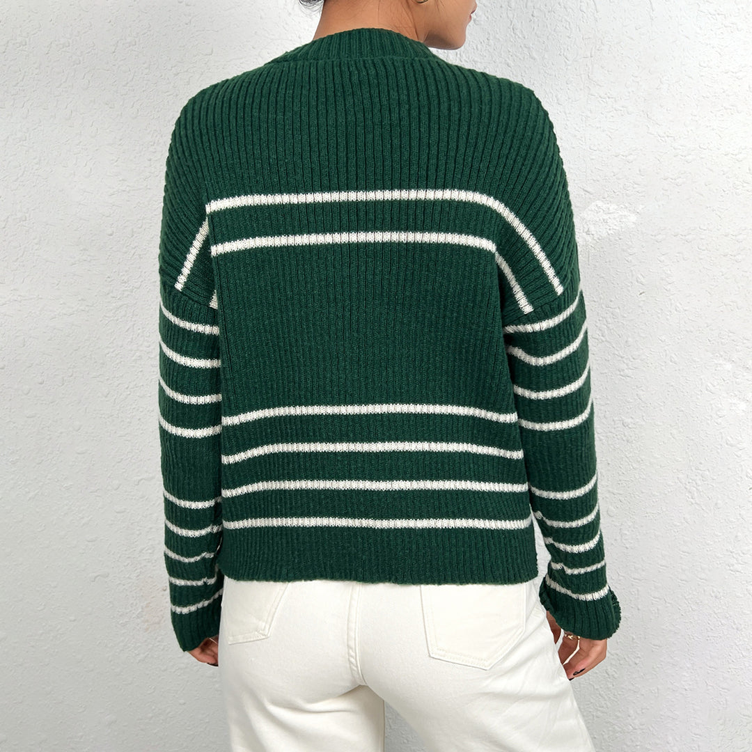 Striped knit sweater for women Lune London