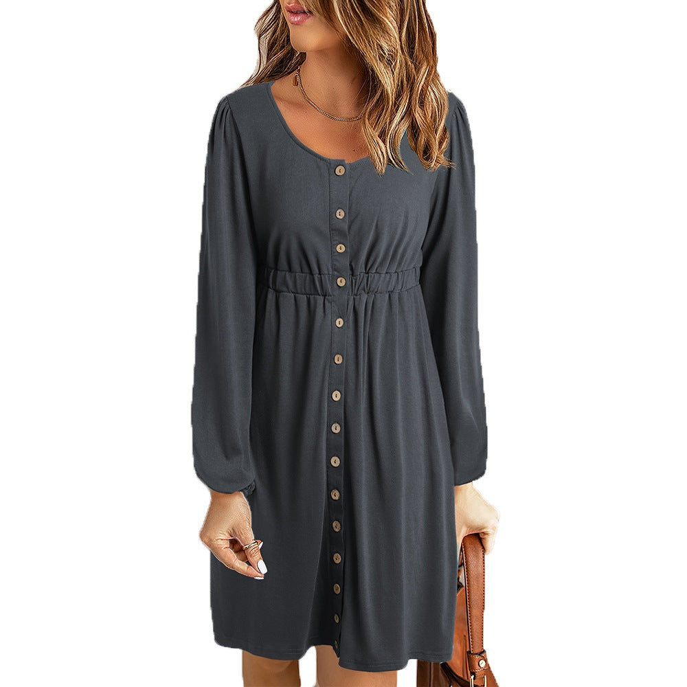 Summer dress for women with fitted cut and long sleeves Lune London