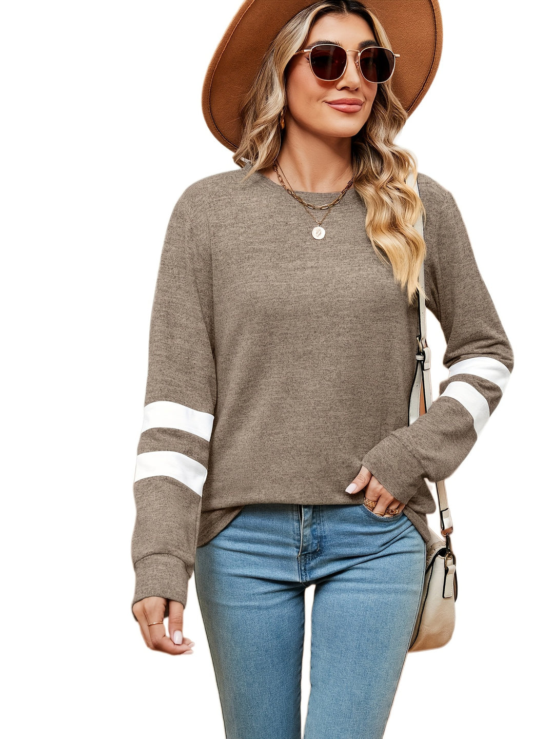 Sporty sweatshirt for women with decorative band details Lune London
