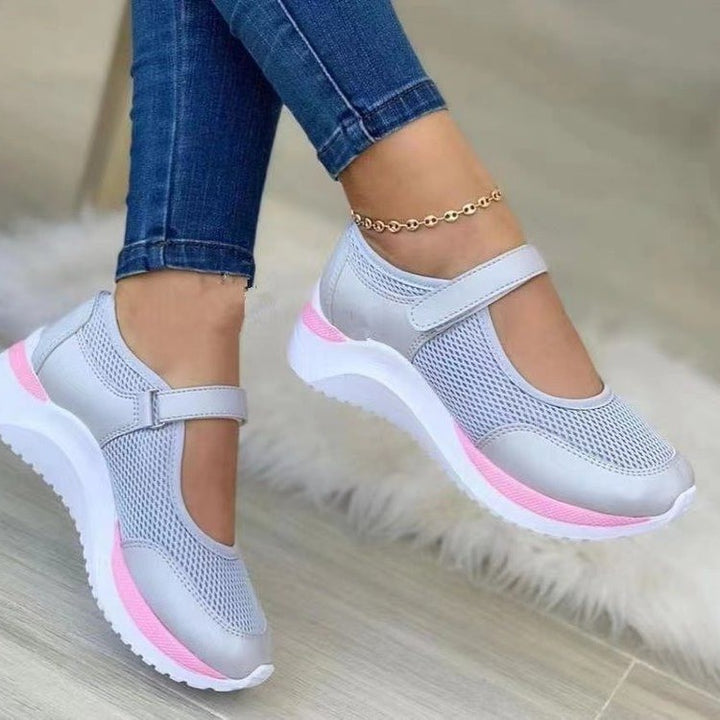 Lune London sporty leisure shoes for women with a breathable material upper and an adjustable strap system