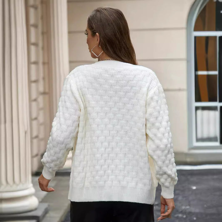 Cardigan women with elegant structured pattern Lune London