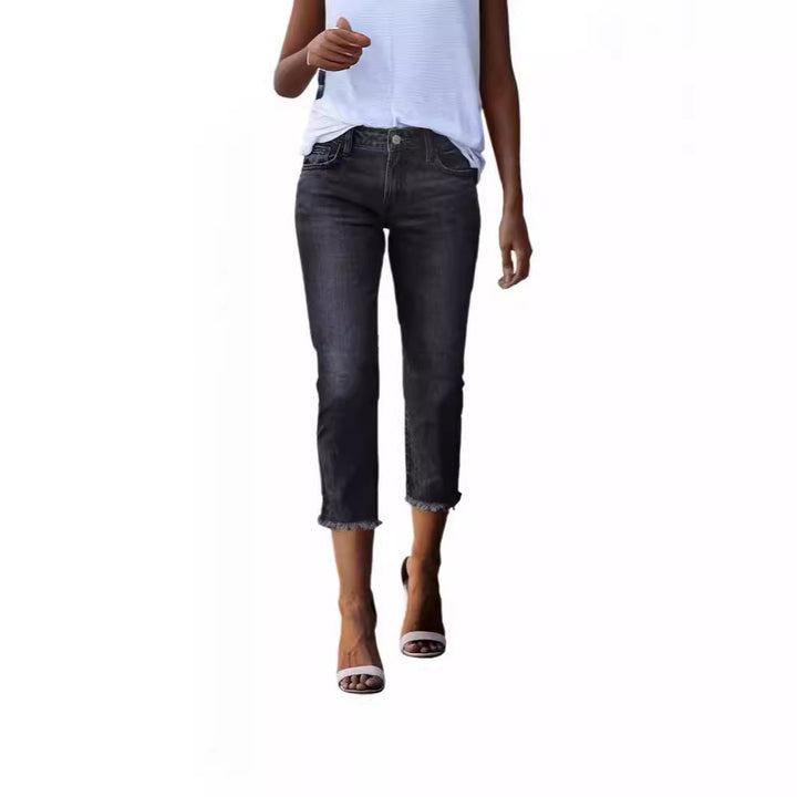 Ladies timeless jeans in modern cut with cropped leg Lune London