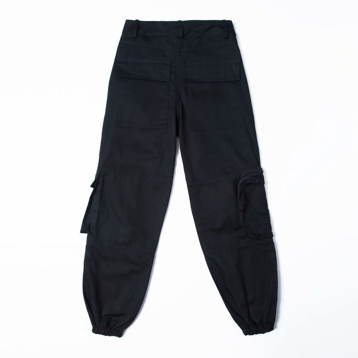 Lune London elastic waist cargo pants for women with trendy pockets