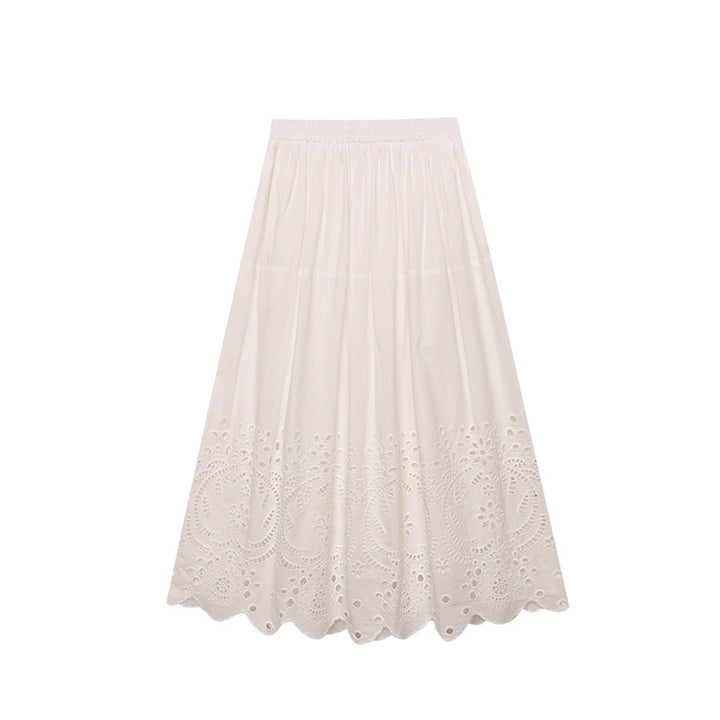 Women's pleated skirt with tasteful eyelet pattern Chic & Stil