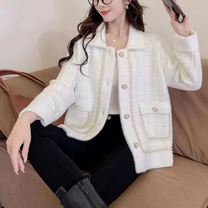 Veste élégante pour femmes avec un motif pied-de-poule intemporel Chic & Stil
