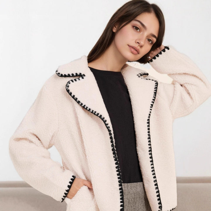 Women's transition jacket with contrasting stitching details Lune London
