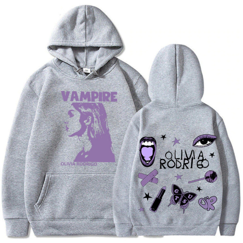 Women's hoodie with artistic vampire print and oversized fit Lune London