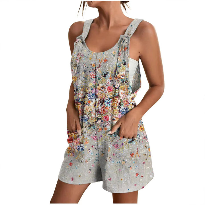 Casual jumpsuit for women with a floral design and practical pockets Lune London