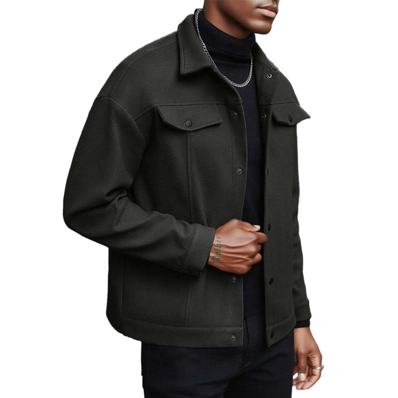 Casual transition jacket for men with practical pockets and modern collar Lune London