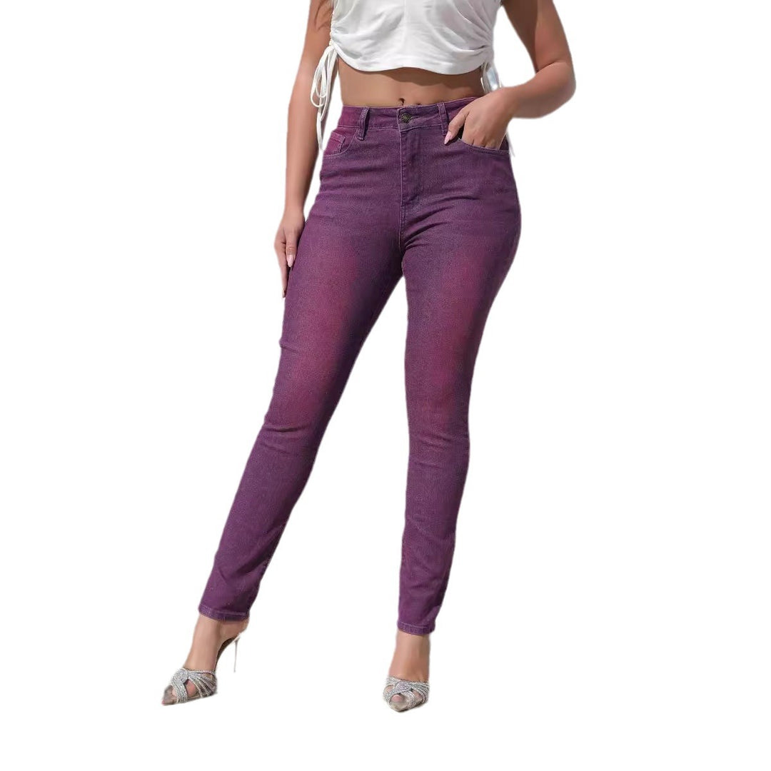 High-Waisted Slim-Fit Jeans for Women with Stylish Stitching Details Lune London