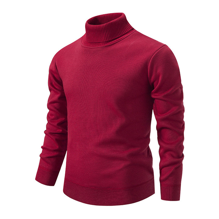 Men's soft knit turtleneck sweater with structured design Lune London