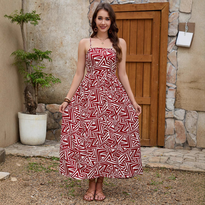 Lune London bohemian high slit maxi dress for women