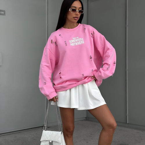 Oversized casual sweater for women with stylish tear details Lune London