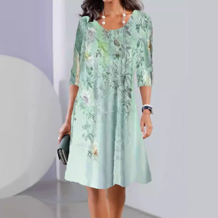 A-line dress for women with a delicate floral pattern Lune London