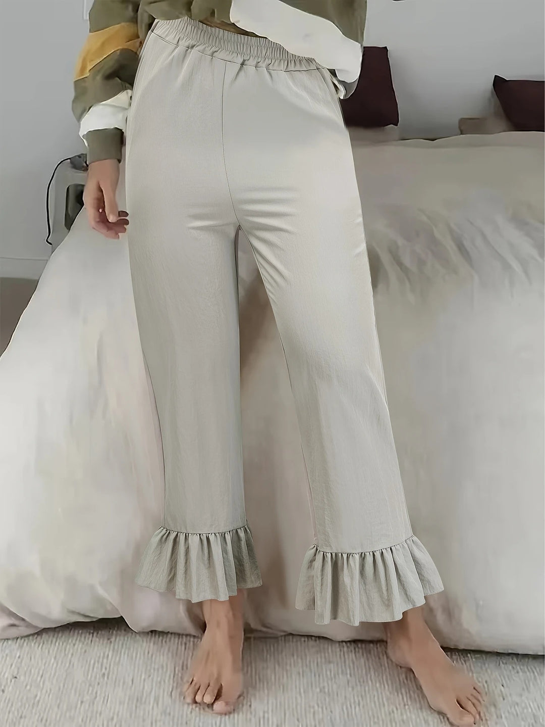 Ladies Cozy Culotte with Ruffle Finish Lune London