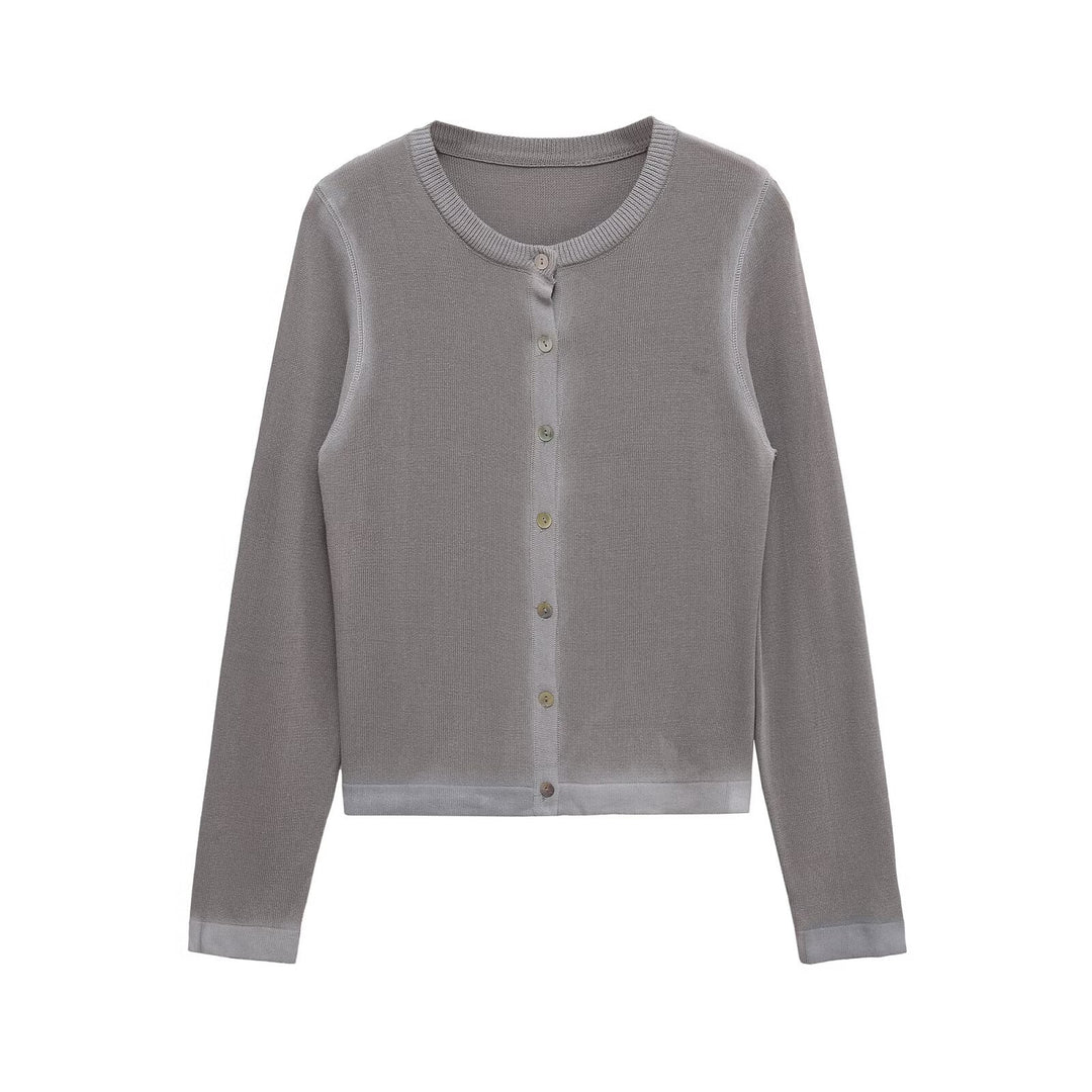 Ladies Elegant vest with fine button placket and round neckline Lune London