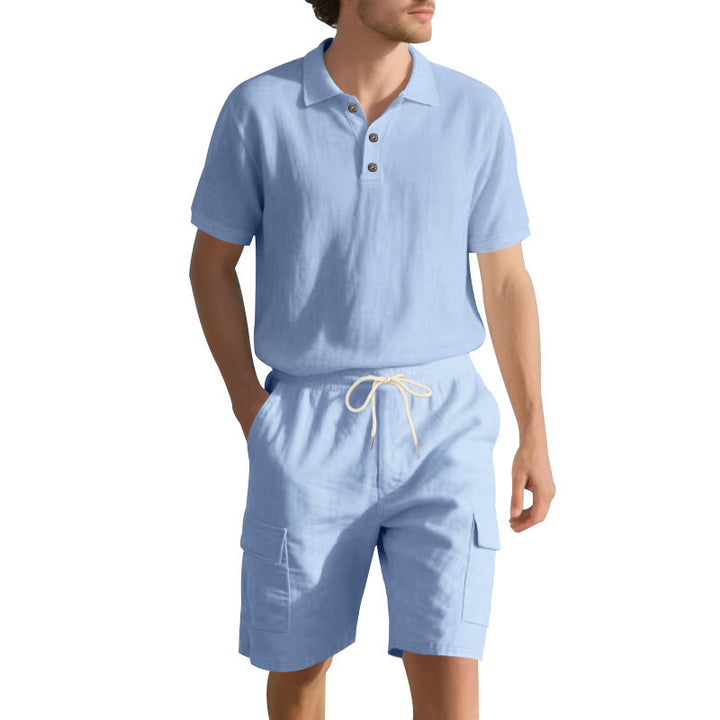 Men's Polo and Cargo Shorts Set Lune London