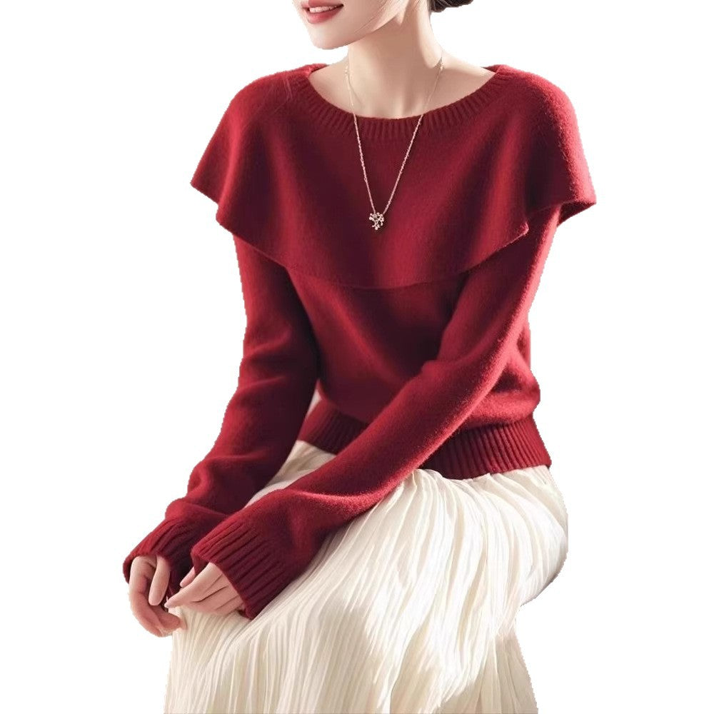 Pull femme avec col châle décontracté Chic & Stil
