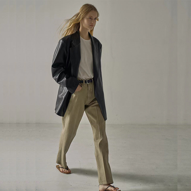 Blazer surdimensionné décontracté pour femmes en synthétique de haute qualité Chic & Stil