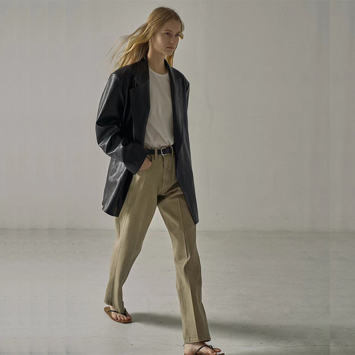 Blazer surdimensionné décontracté pour femmes en synthétique de haute qualité Chic & Stil