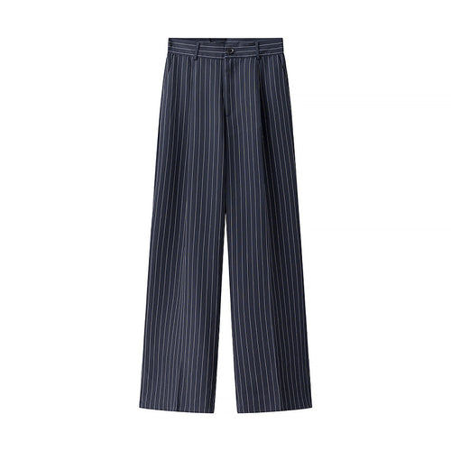 High-waisted fabric pants for women with an elegant striped pattern Lune London