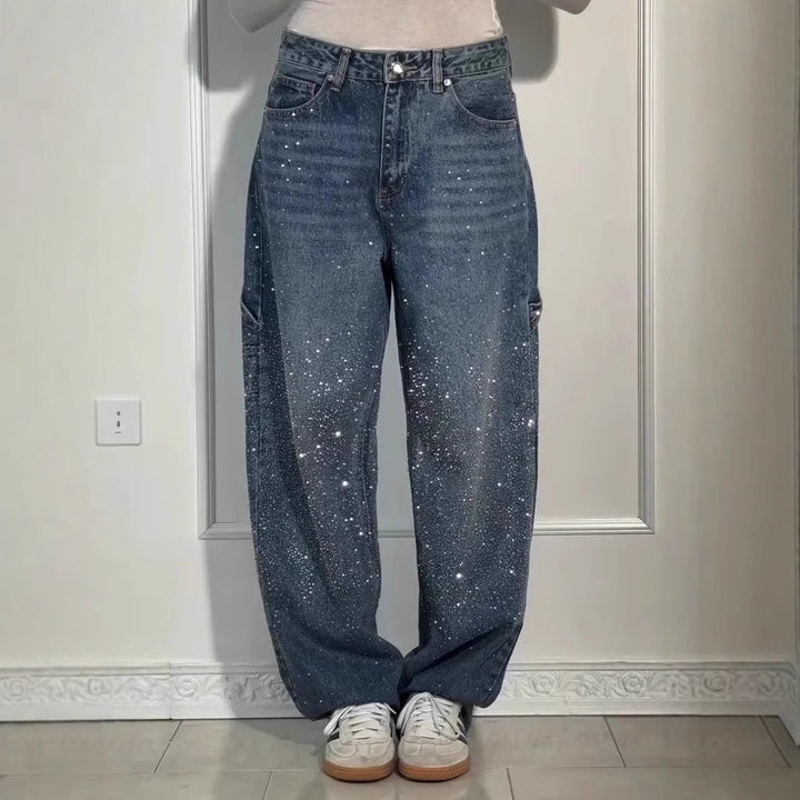 Femmes Jeans Baggy Pailletés Chic & Stil
