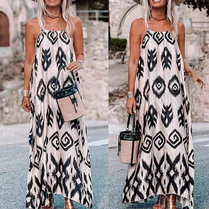 Lune London Women's Printed Ethno Maxi Dress