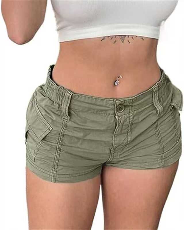 Women's comfortable cargo shorts with elastic waistband and practical pockets Lune London
