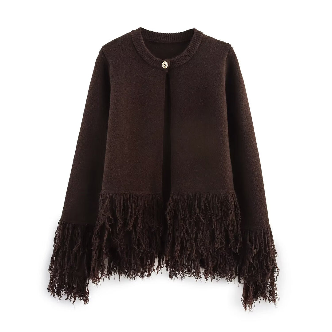 Ladies trendy fringed jacket Lune London