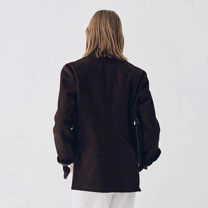 Femmes Blazer en Suède Élégant avec Poches Pratiques Chic & Stil