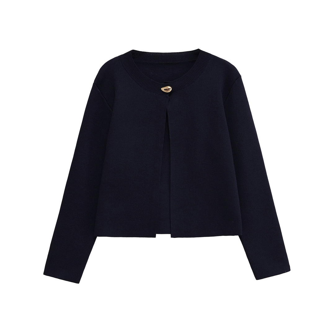 Fashionable knitted jacket for women with decorative button and elegant cut Lune London
