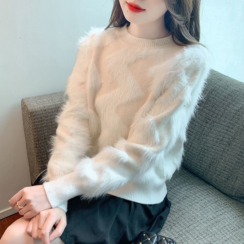 Pull confortable élégant pour femmes avec motif géométrique Chic & Stil