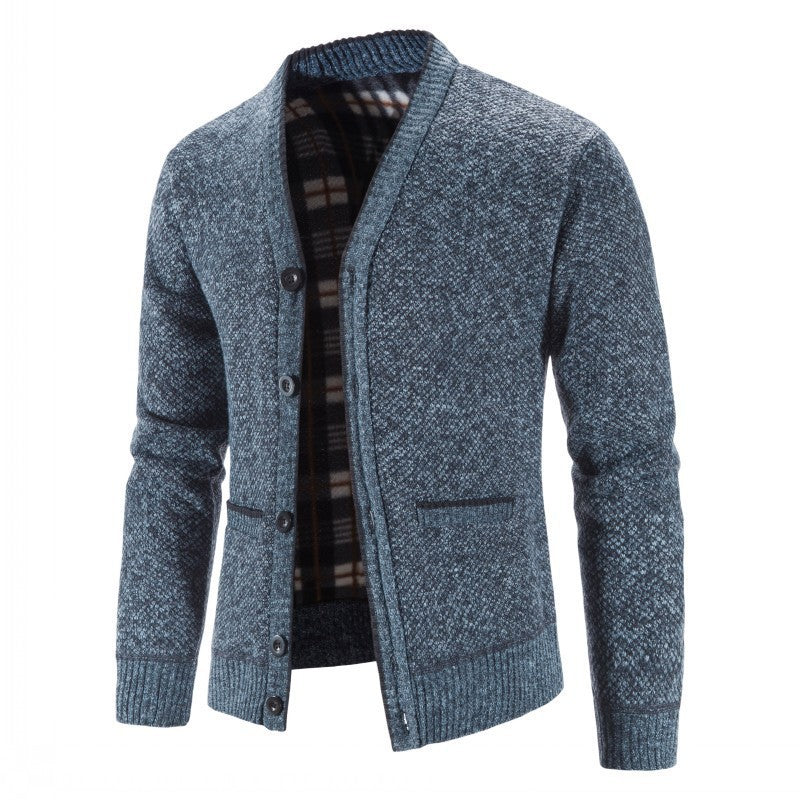 Men's knitted jacket with warm lining and elegant cut Lune London