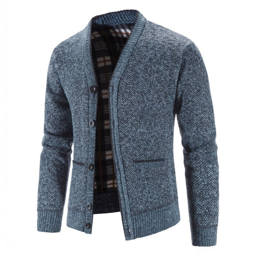 Men's knitted jacket with warm lining and elegant cut Lune London