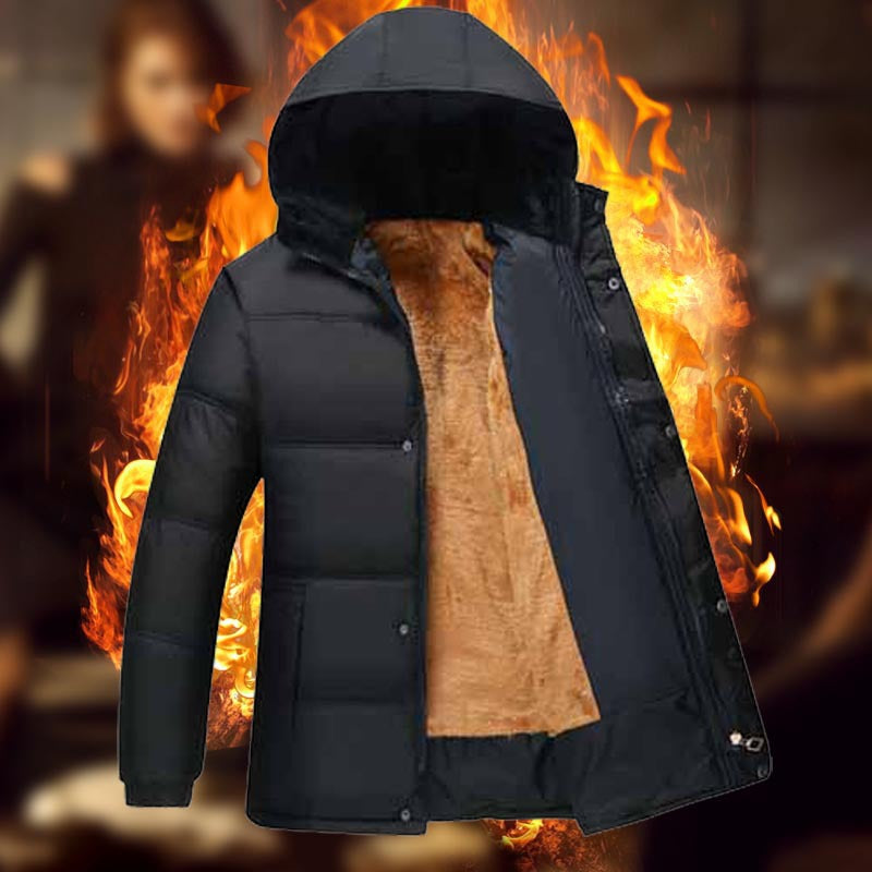 Veste matelassée tendance pour hommes avec doublure douillette et col à capuche réglable Lune London