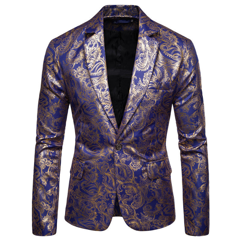 Men's Exclusive Sequin Blazer with Golden Embellishments and Modern Cut Lune London