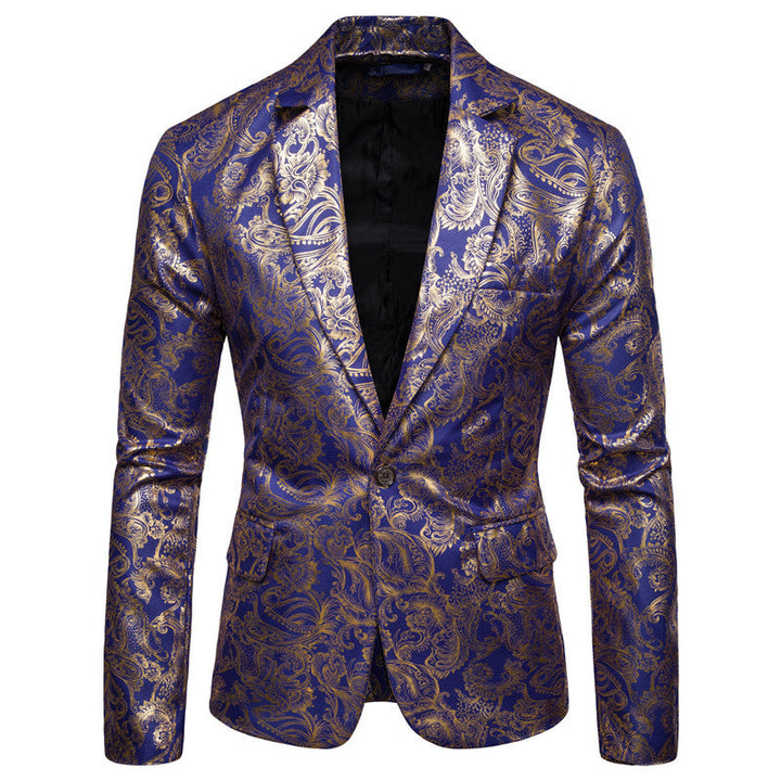 Men's Exclusive Sequin Blazer with Golden Embellishments and Modern Cut Lune London