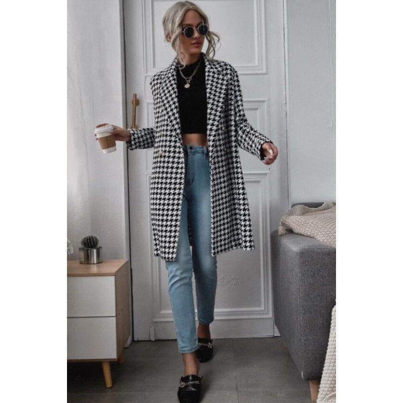 Oversized blazer for women in an exclusive houndstooth design Lune London