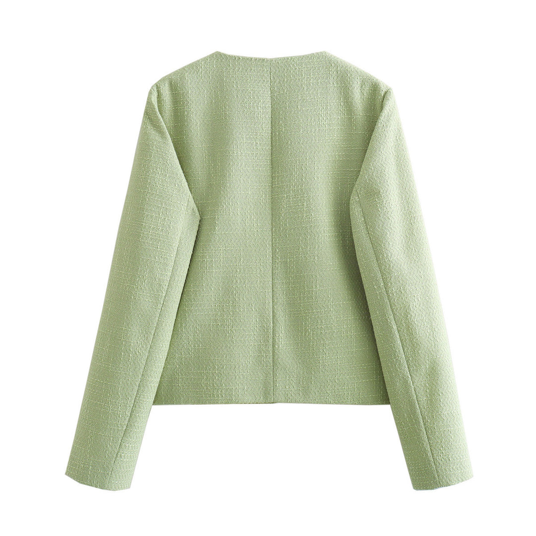 Short jacket for women with textured surface and large pockets Lune London