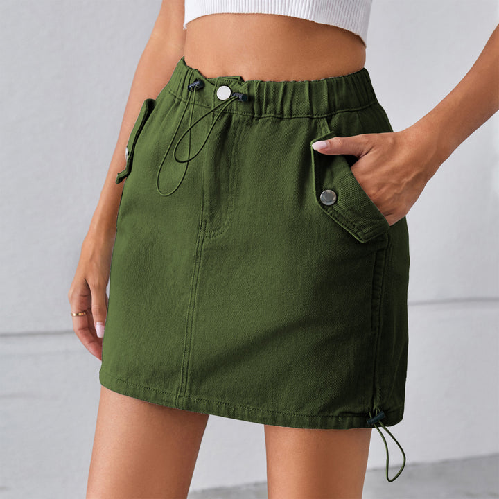 Utility skirt for women with adjustable waist and handy side pockets Lune London