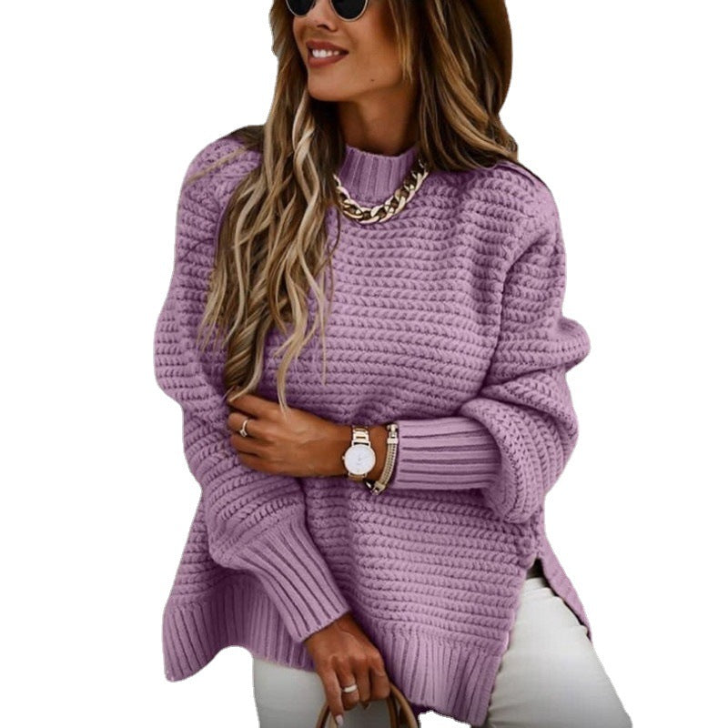 Chunky knit pullover for women with textured surface and relaxed fit Lune Londonl