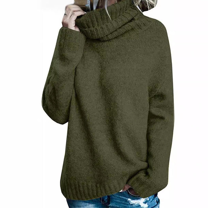 Chunky knit sweater for women with high collar and relaxed fit Lune London