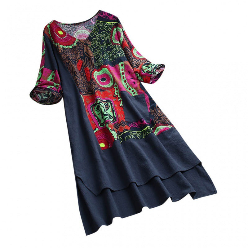 Tunique femme avec motif coloré et coupe décontractée Chic & Stil