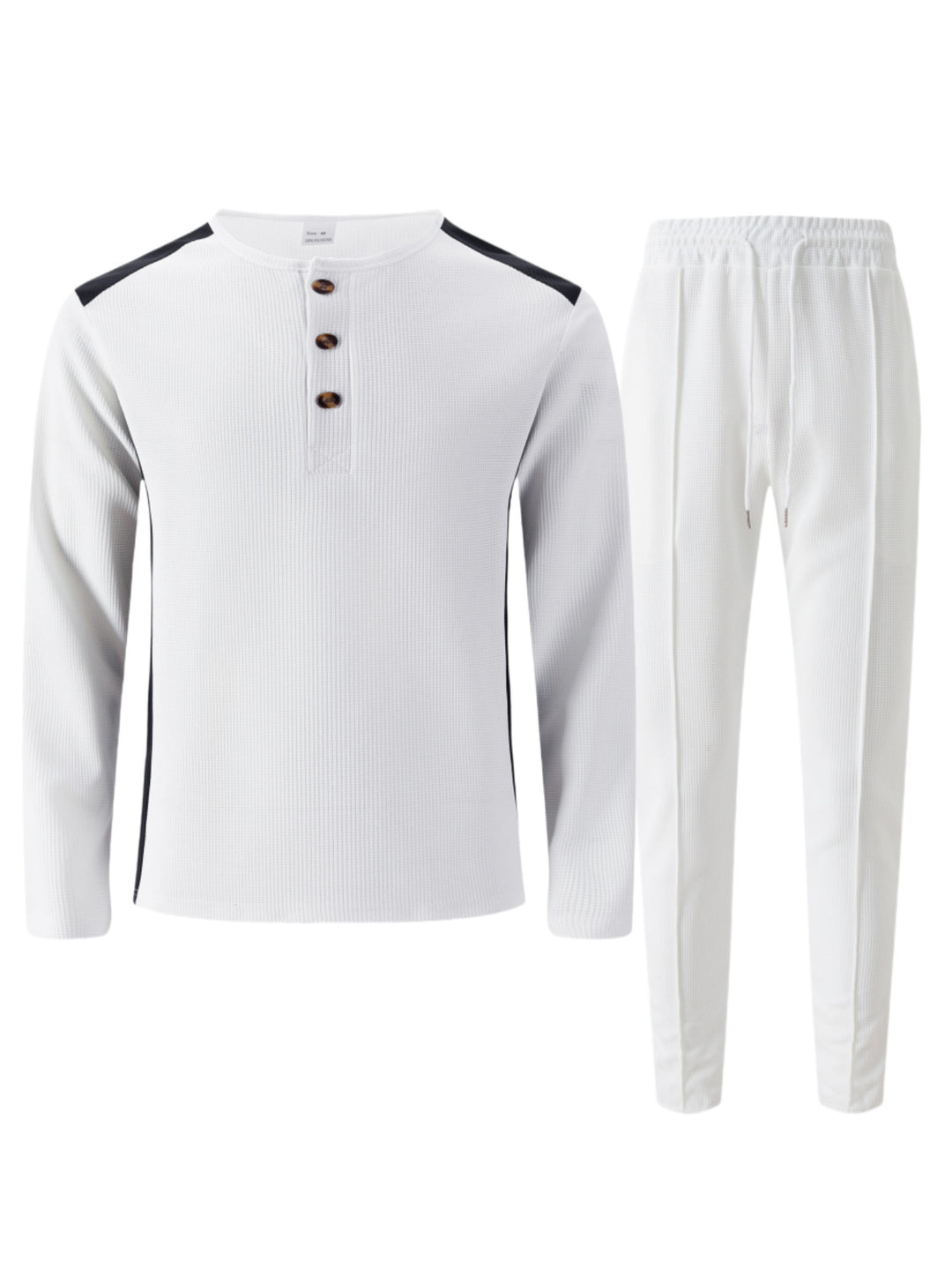 Men's leisure suit with an elegant Henley top and comfortable jogger pants Lune London