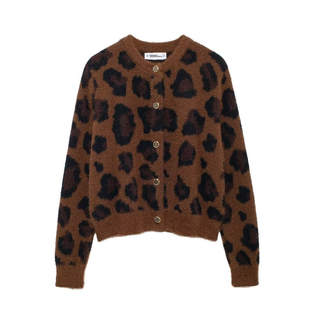 Pull doux léopard pour femmes Chic & Stil