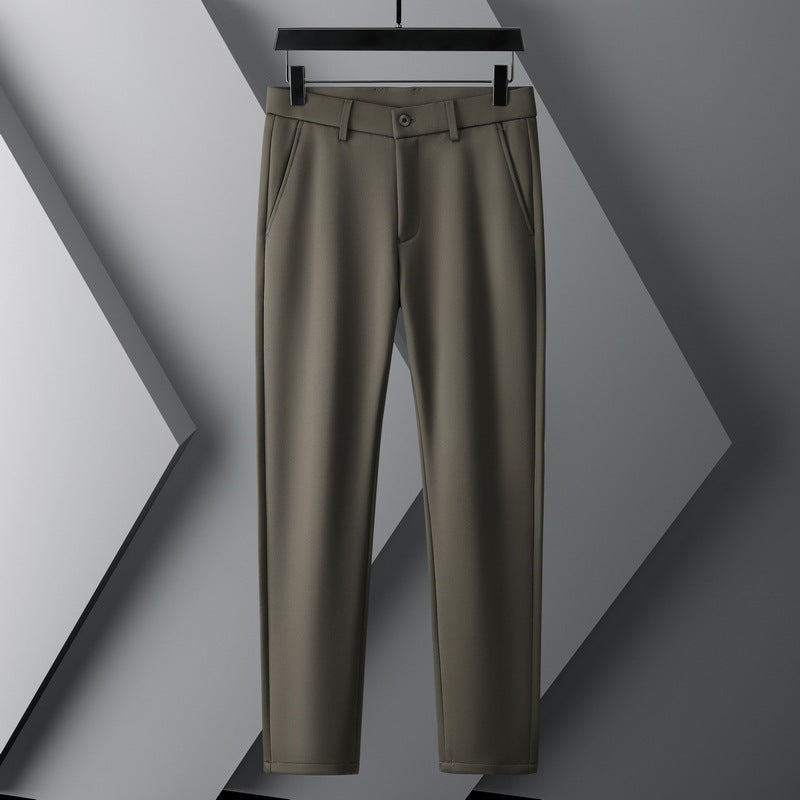 Modern chinos for men with elastic waistband and side pockets Lune London
