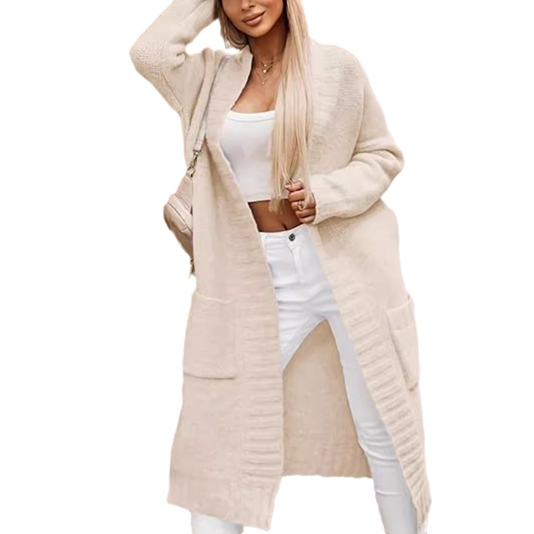 Lune London | Women's knitted coat with a casual cut and deep pockets